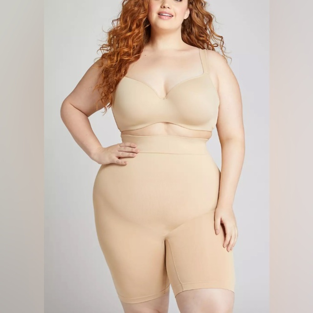 LANE BRYANT - Cacique Intimates The Slimmer Ultra High Waist Short - Nude 18/20